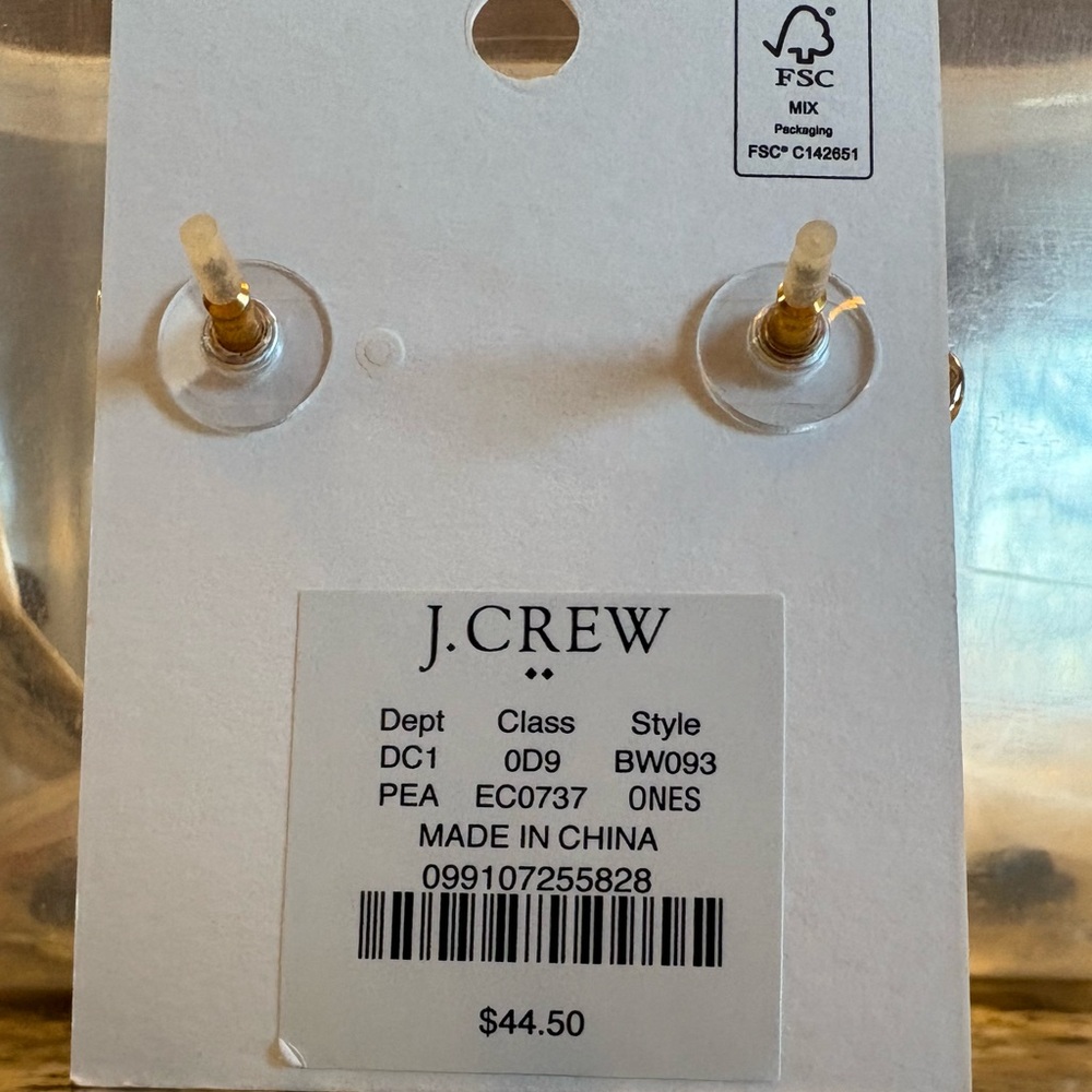 J. Crew Gold Bow Drop Earrings with Crystal Strands and Pear Drops - Picture 4 of 4